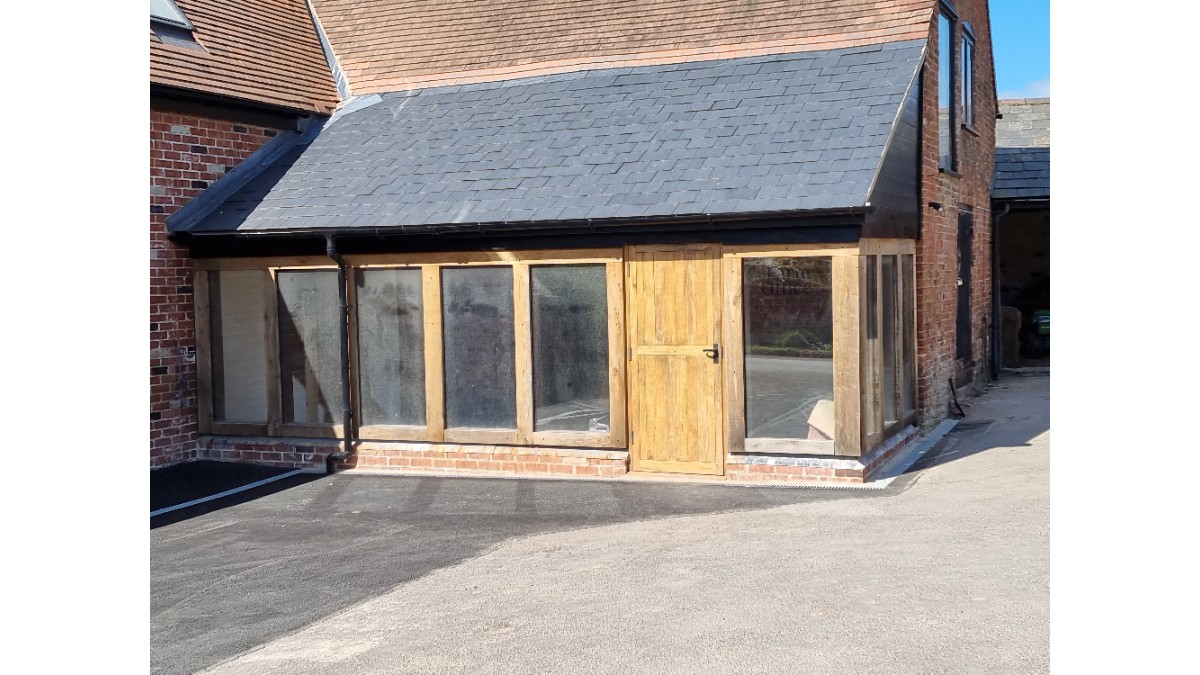 A farm office entrance