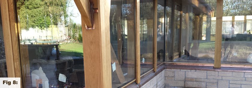 Glazing green oak frames